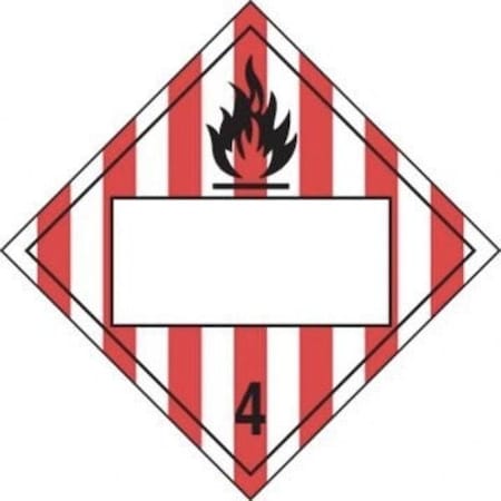 Accuform BLANK DOT PLACARD HAZARD CLASS 4 MPL4DG4AFV10 MPL4DG4AFV10
